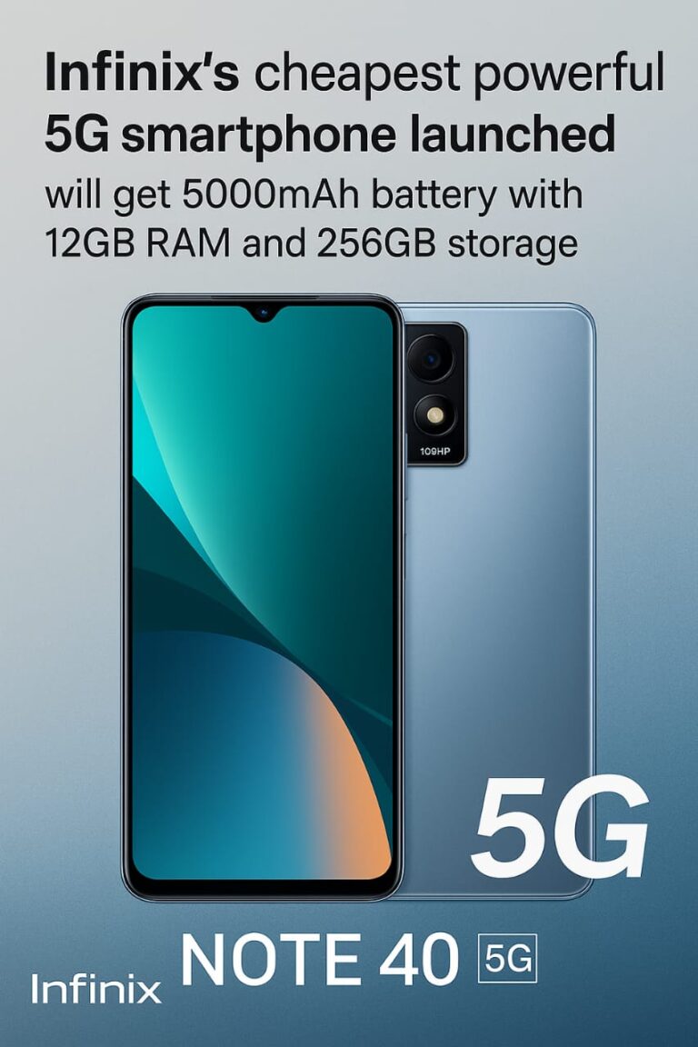 Infinix Launches Its Most Affordable Powerful 5G Smartphone